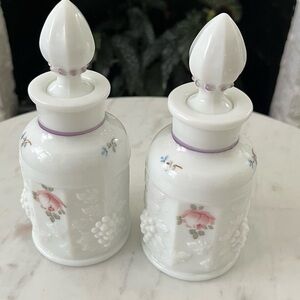 Vintage Westmoreland Roses and Bows perfume bottles.